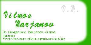 vilmos marjanov business card